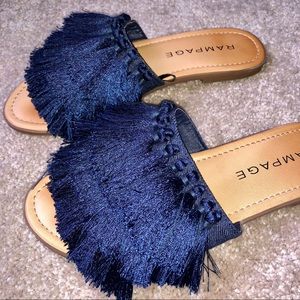 Blue Fringe Slides